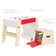 Kids 2 Piece Square Arts And Crafts Table and Chair Set