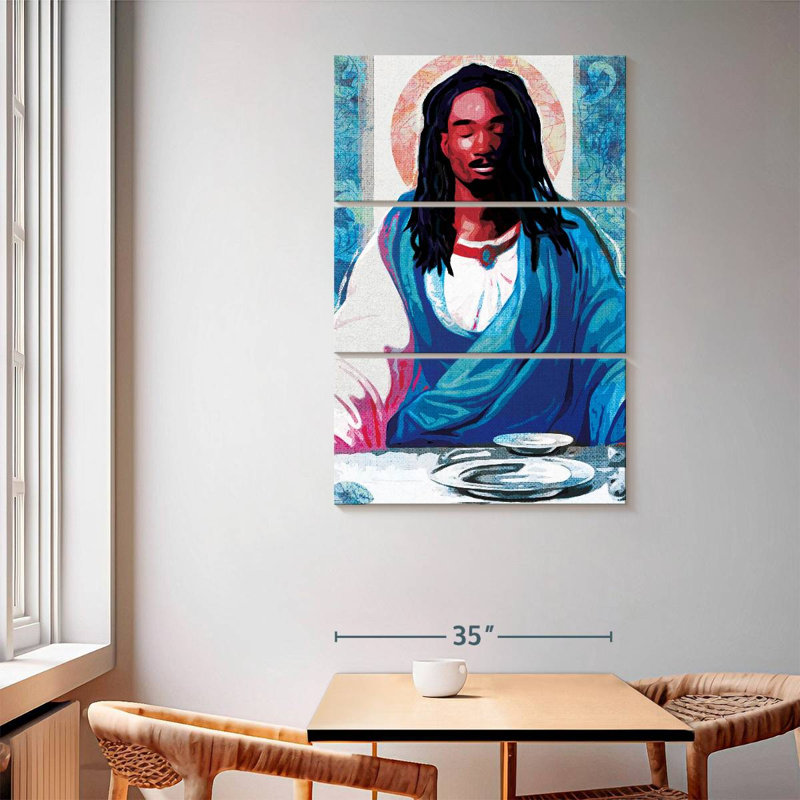 Adella Black Christ, 65" H x 42" W