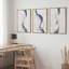 «Abstract Line Geometric Birds», ensemble de 3 reproductions d'art encadrées sur toile-109881563-109881562