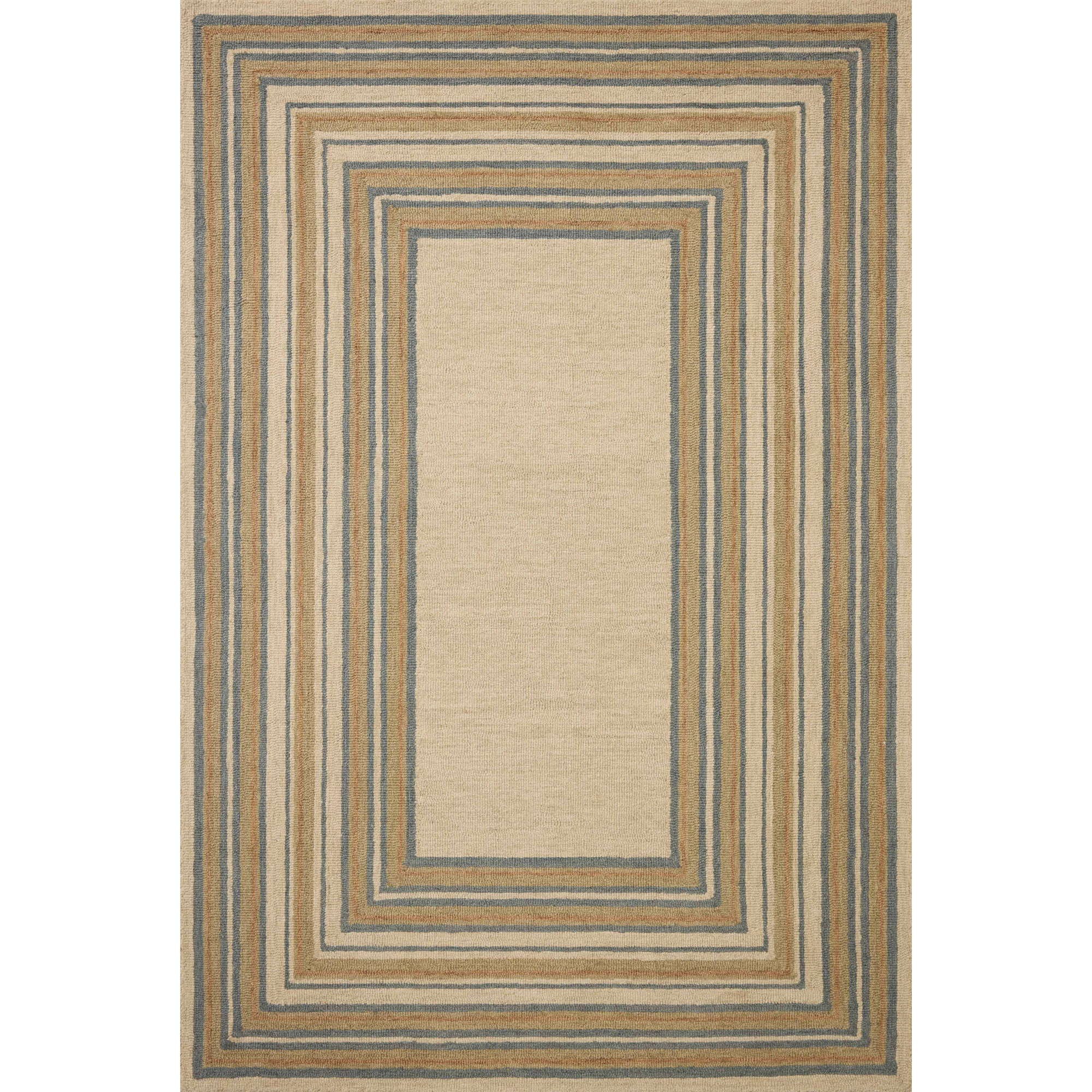 Chris Loves Julia x Loloi Alfie Natural / Multi Area Rug, Rectangle 5' x 7'6"