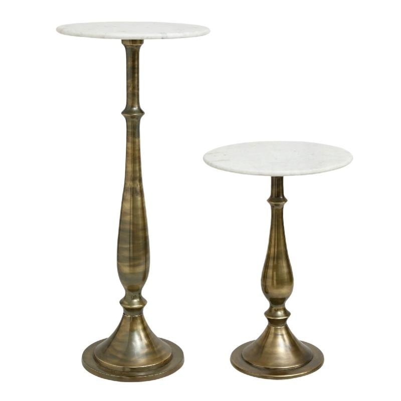 Sonnel Pedestal Side Table Set