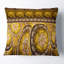 Golden Extraterrestre Life Cells - coussin à imprimé floral-30718836-30718832