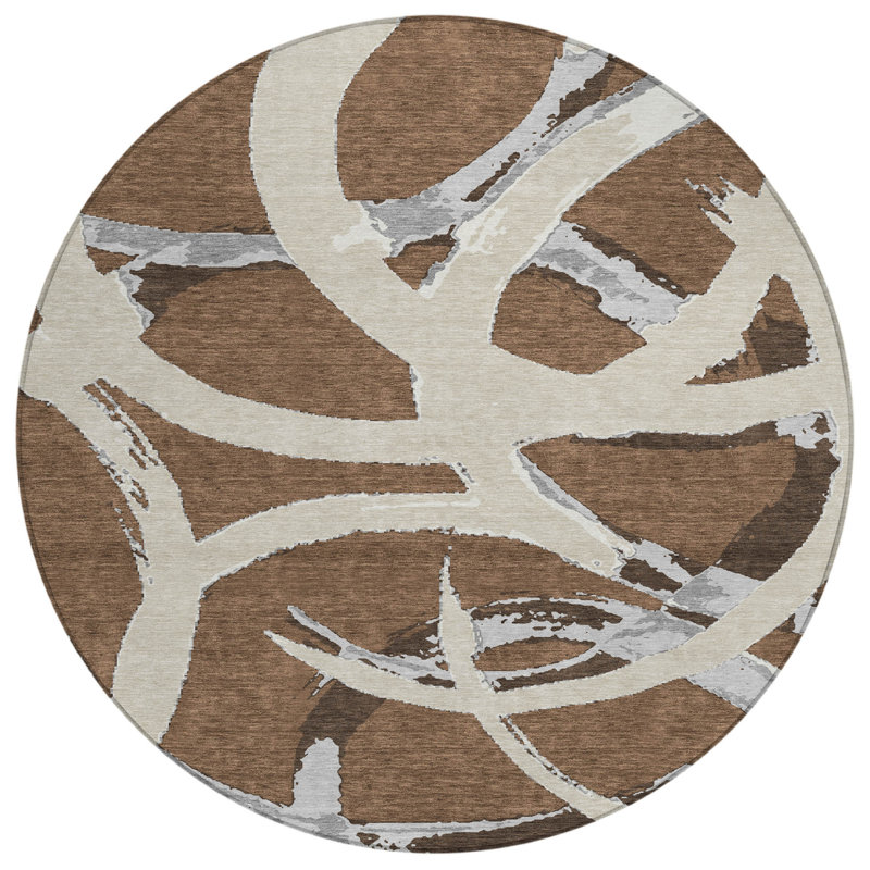Tapis d'intérieur rond 8 po