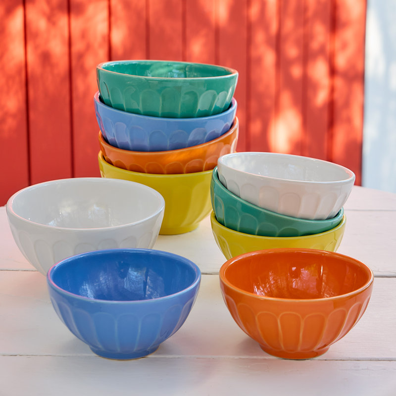 Latte Bowls Latte Bowls, Tangerine Orange