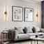Applique murale moderne 31,5 "à DEL noire à 5 lumières à intensité variable avec abat-jour en acrylique, câblée, pour la chambre à coucher, le couloir, le vestibule-615968754-615968753