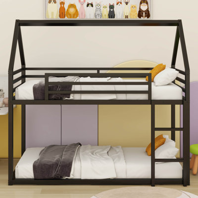 Abrum Twin Over Twin House Bunk Bed With Built-In Ladder -  Harper Orchard, 39FE80CF96D04668A7DD8394E74EF9BD