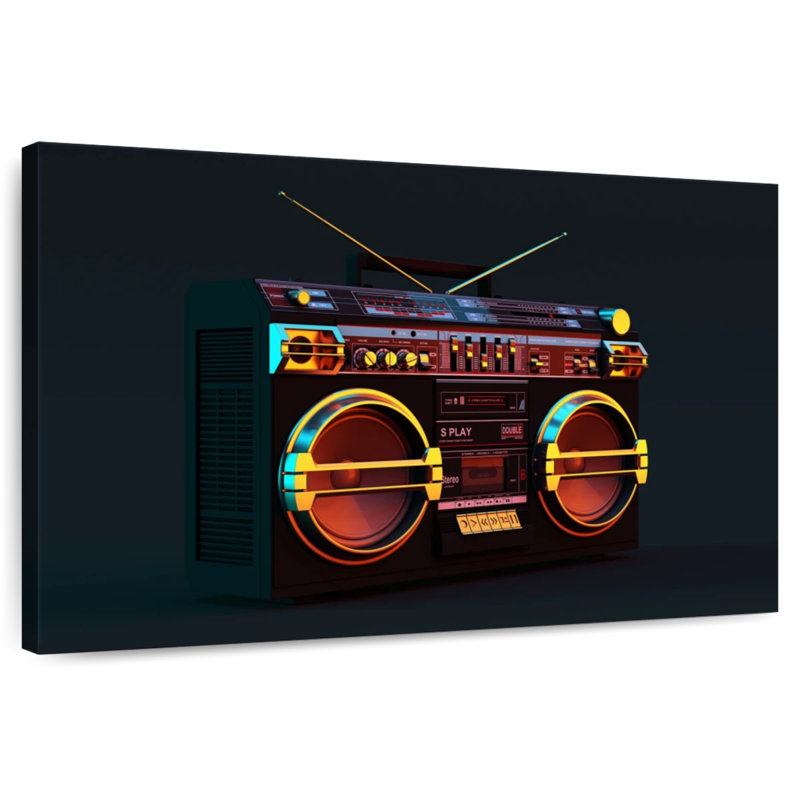 Abarca Modern Boombox, 8" H x 12" W