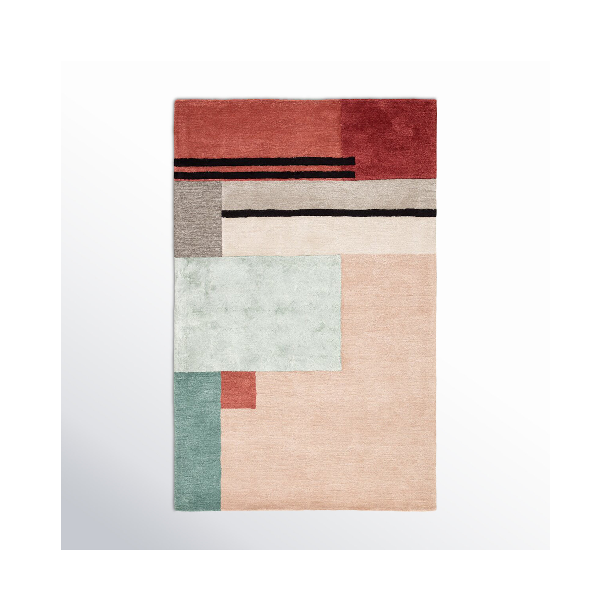 Runway Handmade Beige Rug, Rectangle 2' x 3'