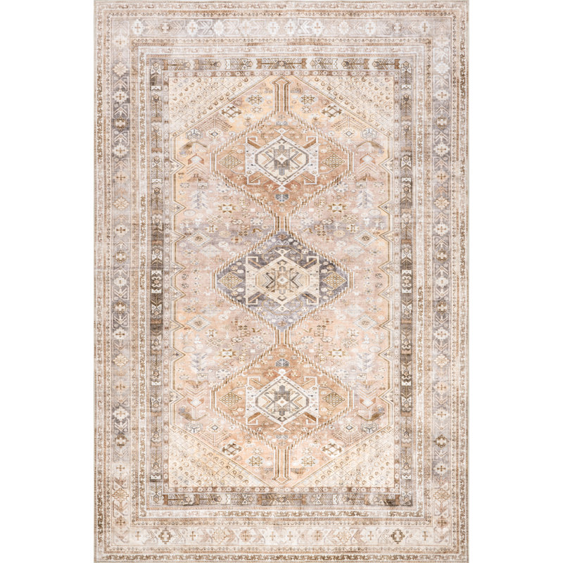 Bathsheba Vintage Medallion Machine Washable Area Rug, Runner 2'5" x 8'