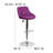 Occoquan Vinyl Bucket Seat Adjustable Height Barstool with Diamond Pattern Back-2090003952