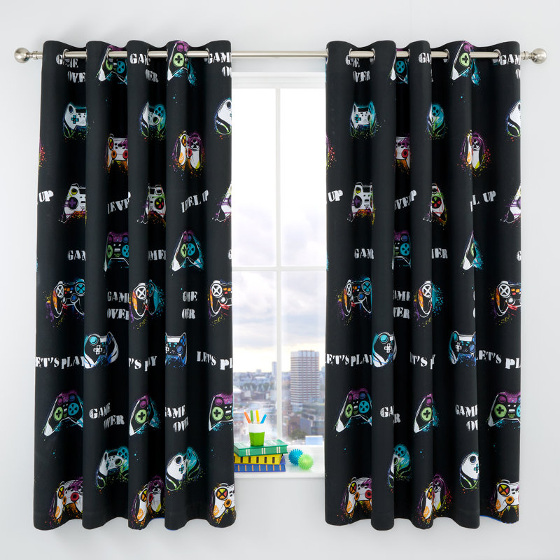 Game Over Room Darkening Curtain