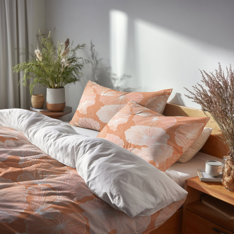 Coral Beach Seashell Bedding, King Comforter + 3 Additional Pieces