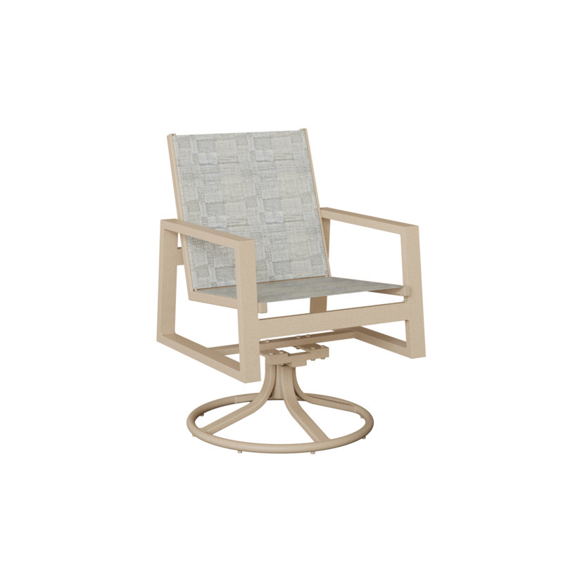 Chaise berçante pivotante en aluminium Ohlson Luna, Solido Luxe, Luna multicolore