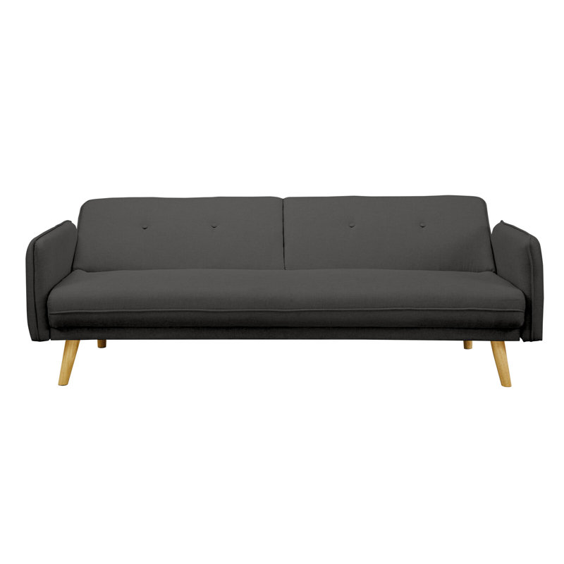 Zosia 3-Seater Sofa Textured Fabric Fine, Dark Grey