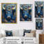 Décoration murale harmonie cosmique - Taureau bleu - Astrologie cosmique-392864275-392864276