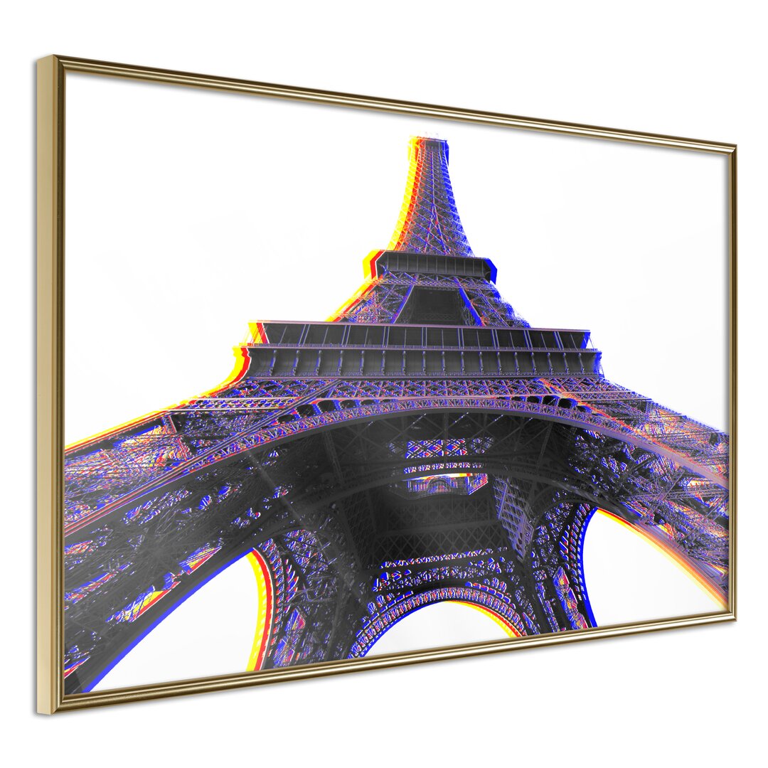 Gerahmtes Poster Symbol of Paris (Purple)