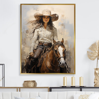 " Minimalism Cowgirl Painting "