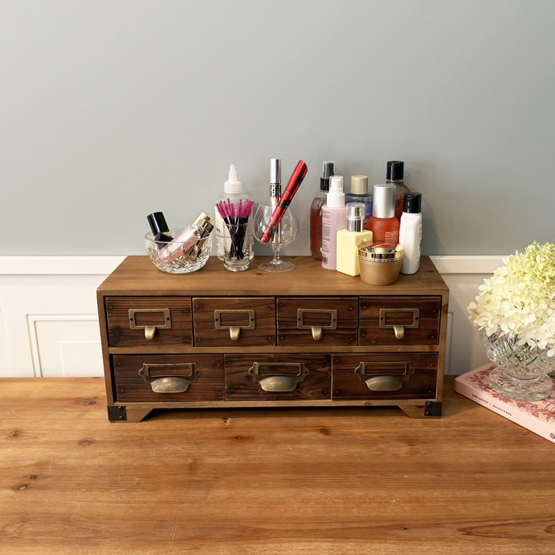 7 Drawer Desktop Apothecary Cabinet
