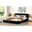 Grand lit plateforme tapissier, noir - Aspect contemporain pour les pieds de chambre en métal-1934016949