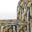 Nautical Charm Striped Floral Pattern - Upholstered Modern Slipper Chair, Striped Pattern Accent Chair