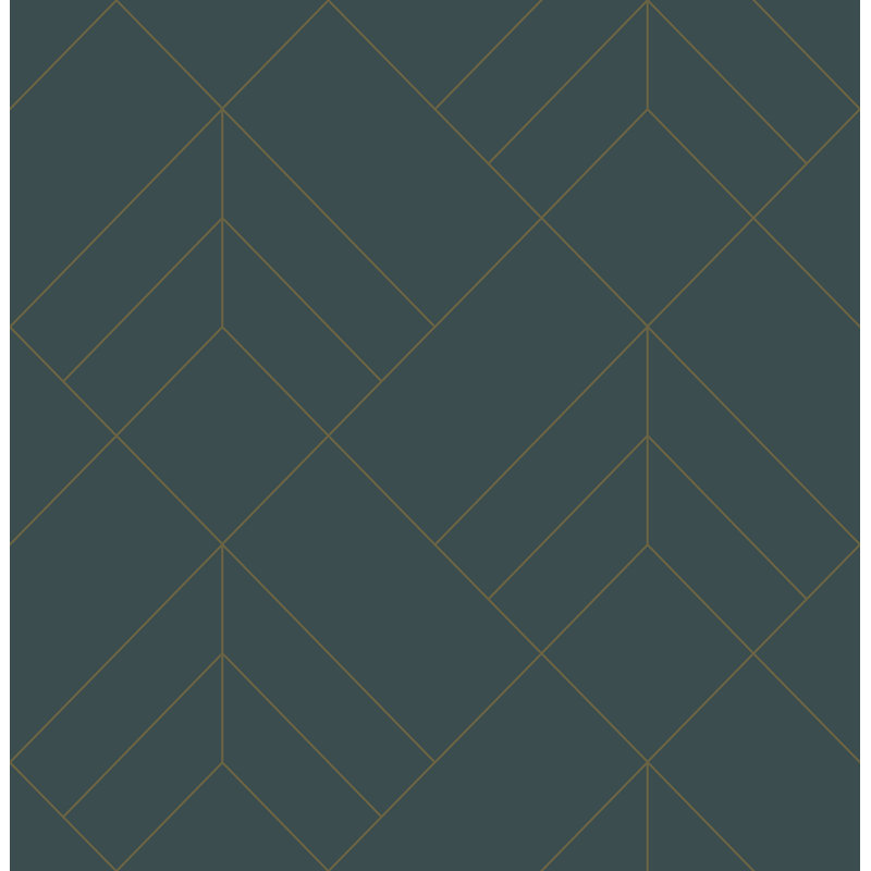 Hannah Geometric Wallpaper Roll, Slate