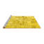 Tapis contemporains jaunes lavables à la machine 2872-15412485