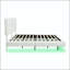 Lit flottant avec lumière White Boucle-128515209