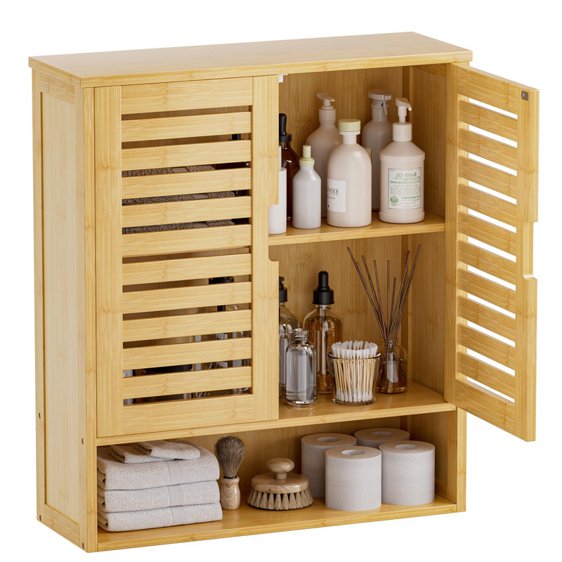 Wall Mounted Required Bathroom Cabinet, Natural