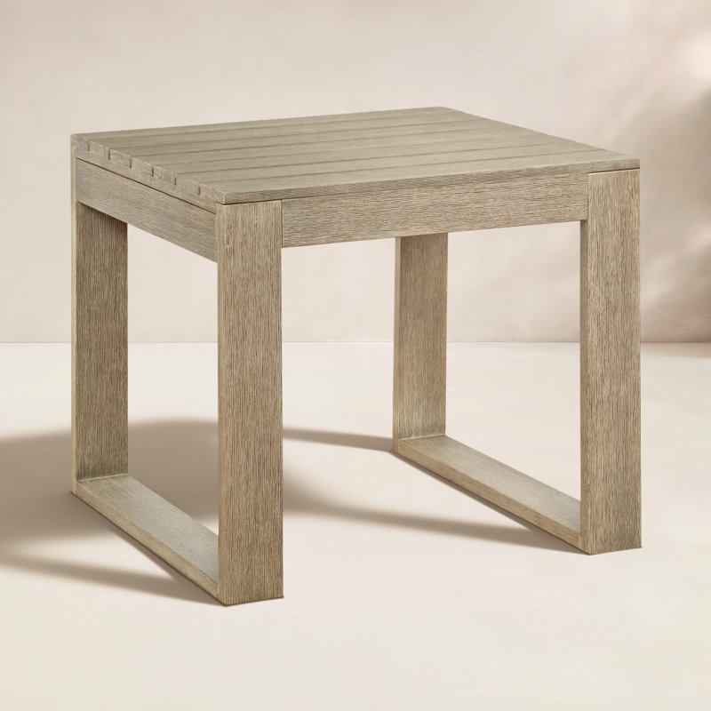 Cove 22" Solid Eucalyptus Wood Outdoor Side Table