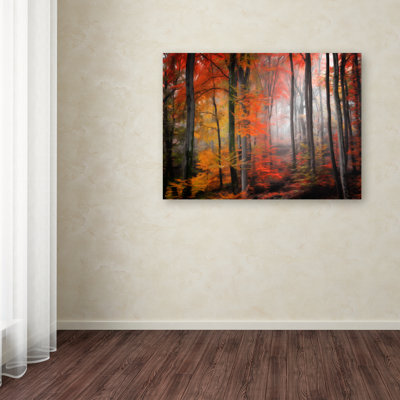 « wildly red », reproduction de photo sur toile
