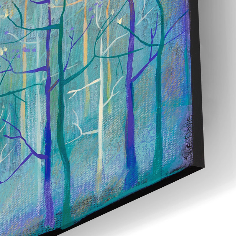 Art mural en verre épique 12 po x 24 po «Moondancer» par Sue Davis, H 24 po x l 12 po
