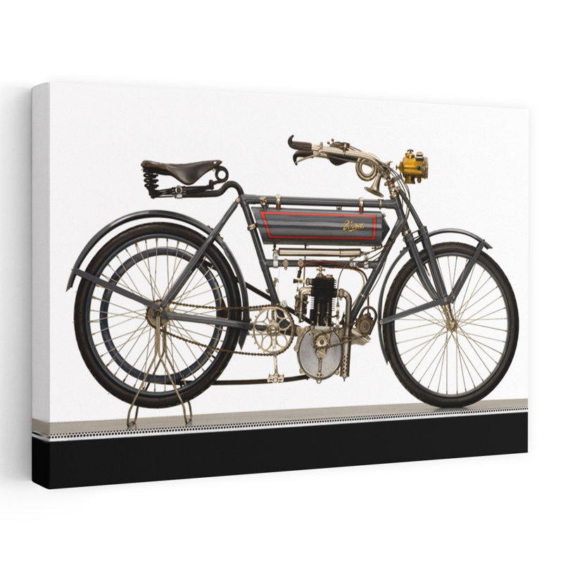 «1908 Terrot Motorcy Classic Abstract Landscape Nature», art mural, H 40 po x l 60 po