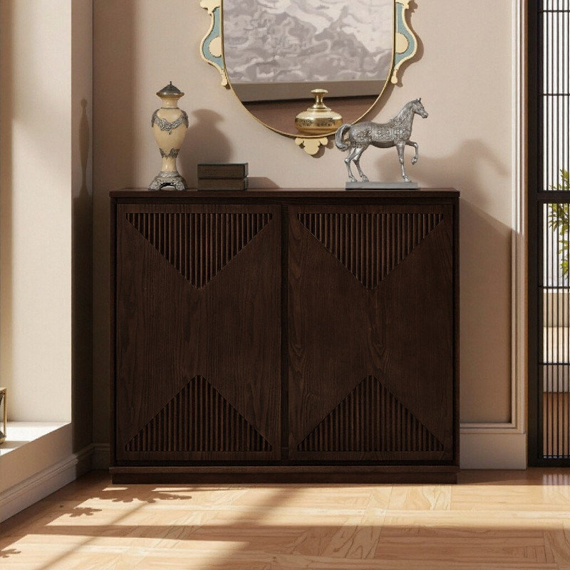 Buffet en bois massif Pensa, Brun