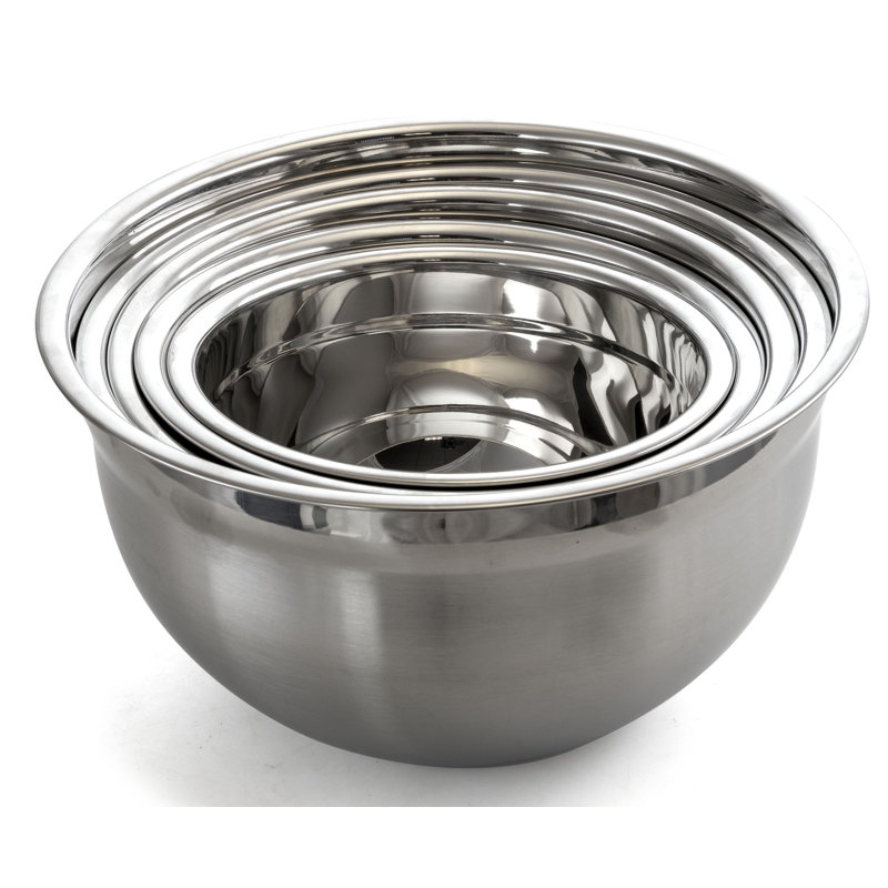 MegaChef 5 Piece Stainless Steel Mixing Bowl Set with Lids
