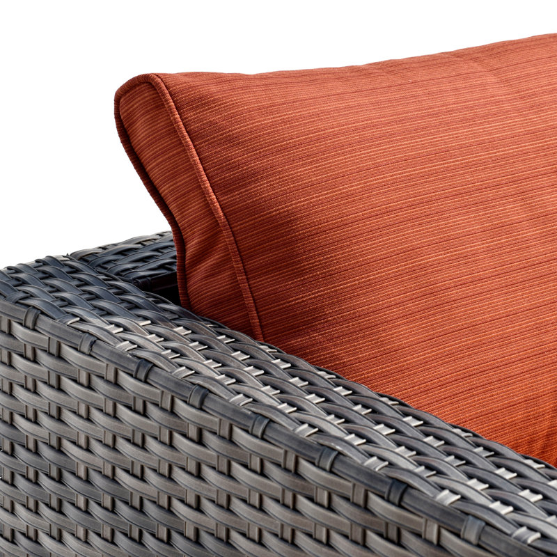 Ensemble de canapé modulaire 5 pièces avec coussins, Orange, Non
