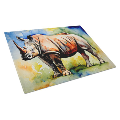 Rhinoceros Glass Cutting Board Large