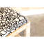 Banc d'appoint Style en noir et blanc avec revêtement en tissu texturé rembourré en bois rustique