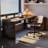 Light brown Rectangular Solid Wood with 3 drawers desk-1357966191