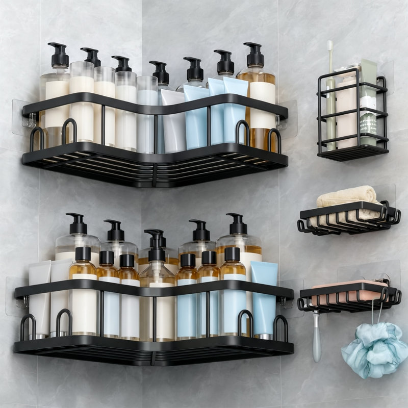 Corner Shower Caddy 5 Pack Large Capacity Rustproof