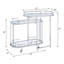 Piffo Bar Cart with Wine Bottle Storage in Clear and Chrome