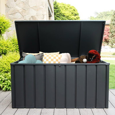 Boîte de rangement verrouillable 150 gallons - Étanche, pour le rangement de coussins d'extérieur