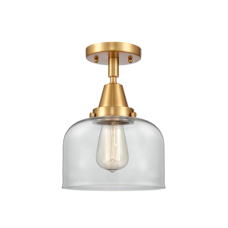 Plafonnier en verre, Ampoule non incluse, Oui, Or satiné