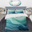 Ensemble de housse de couette géométrique Gree And White Sway Wave Serenity III-101242896