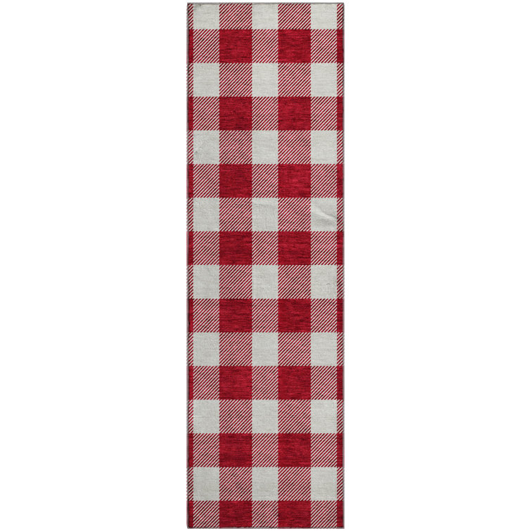 Premium Machine Washable Prisco Red Rug