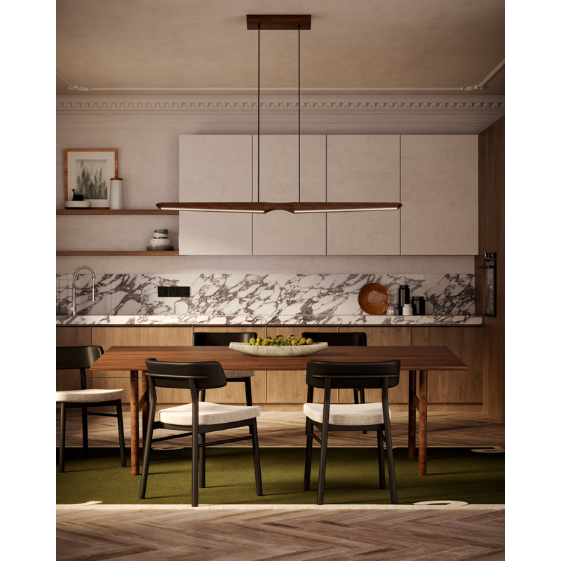 Dakota 42-In Linear Pendant, Dark Brown