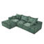Tissu élégant, excellent toucher, design en forme de L, confort intime, grande profondeur d'assise, extension libre, combinaison aléatoire, flexibilité, compression complète, aucune installation du canapé