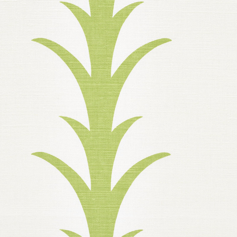 Schumacher x Celerie Kemble Acanthus Stripe Fabric, Leaf