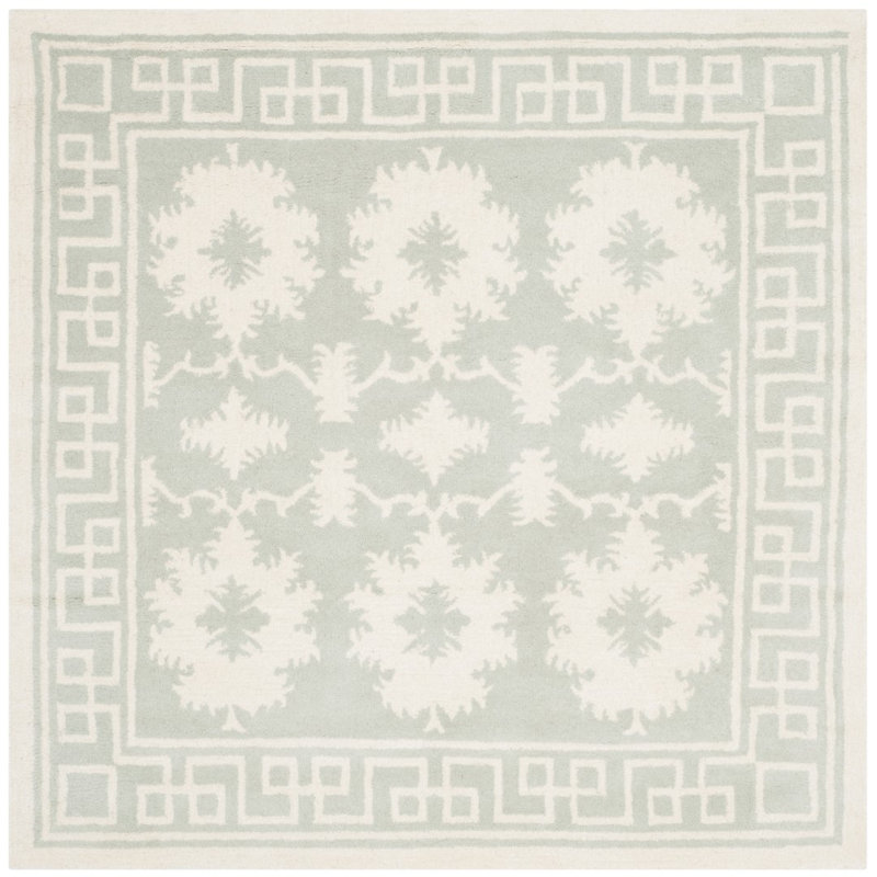 Rudra Hand Tufted Wool Oriental Rug, Square 5'