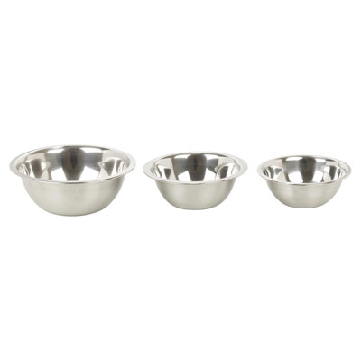 3-Piece Stainless Steel Mixing Bowl Set