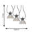 Smoked Pleated LED 6 X Battery Operated Outdoor Ga 520cm LED Battery Powered 6 - Bulb Standard String Light